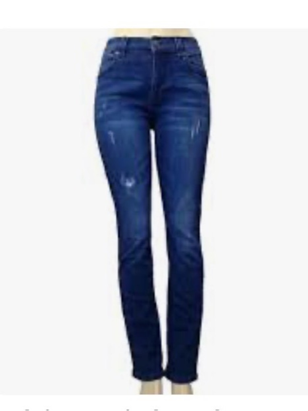 CAbi Dark Blue straight High-Rise Jeans